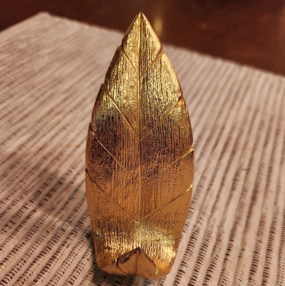 Gold Leaf Business Card Holder